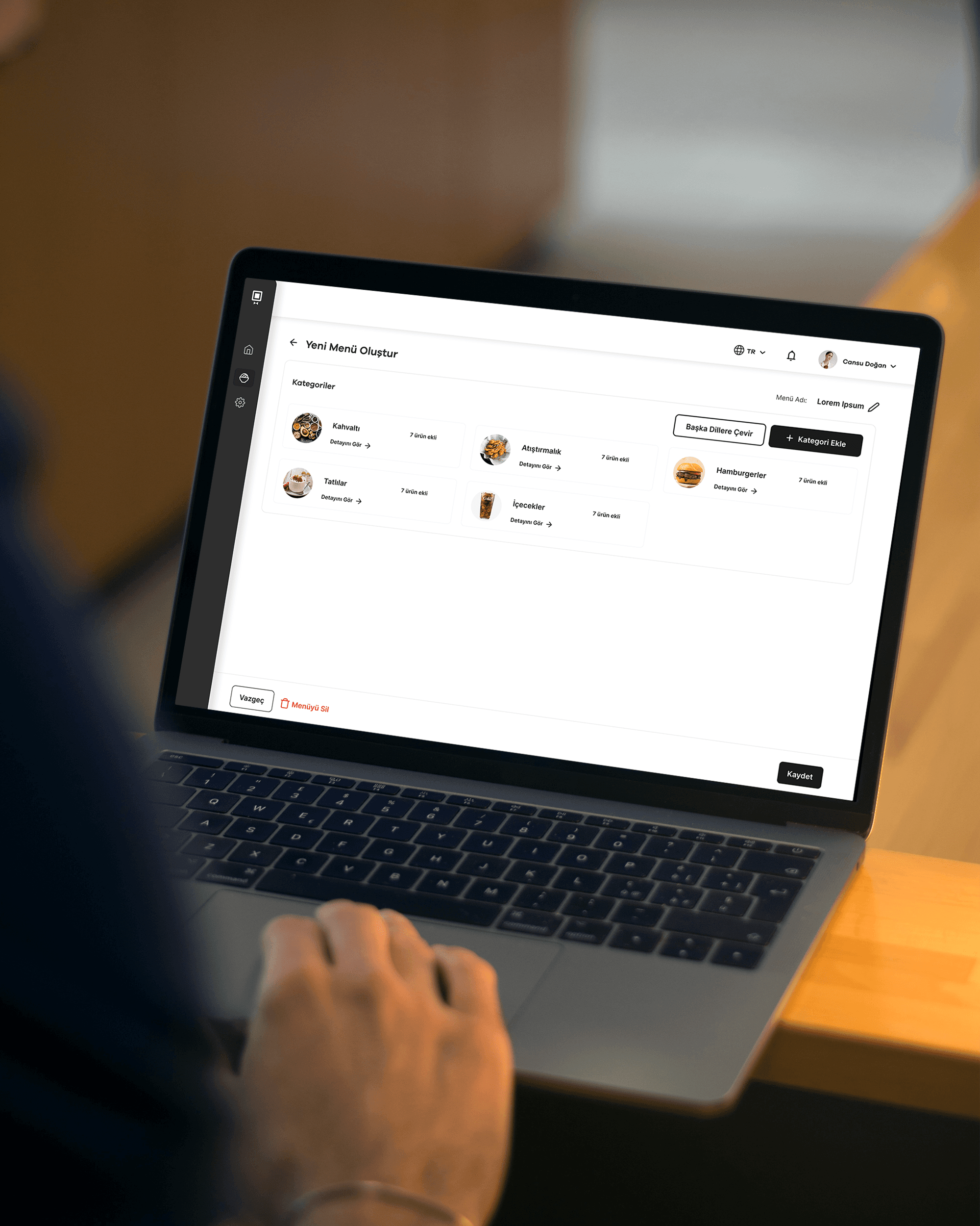 Yönetim panelinden QR menünüzü oluşturun